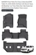 Ginowy-Floor Mats-Chevy Suburban/Gmc Yukon XL 2015-2020 2nd Row With Bench Seat.