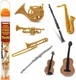 Safari Ltd Musical Instruments TOOB - Figurines: Trombone, Flute, Saxophone, Gui