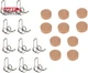Jiayouy 20Pcs Trumpet Repair Kit Trumpet Valve Cork Pad with Water Key Spit Spri