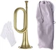 TUOREN Gold Bugle Cavalry Trumpet Brass Instrument for School Band Cavalry Begin