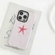 Pink Starfish Phone Case Striped Beach Summer iPhone 11-17