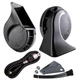 Farbin Waterproof Air Horn 12V Car Horn Loud Dual-Tone Electric Snail Horn Kit