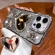 Shockproof Case For iPhone 17 16 15 14 13 Pro Max Mirror Women Butterfly Bling