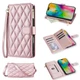 Zip Leather Flip Wallet Case For iPhone 17 16 15 Crossbody Card Bag Stand Cover