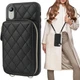 Bocasal Crossbody Wallet Case for iPhone Xr, RFID Blocking PU Leather Black 