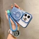 For iphone 17 Pro Max 16 15 13 12 11 Shockproof Mag Safe Clear Case with Lanyard