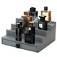 Fengligoo Cologne Organizer For Men - 4 Tier Wooden Grey Cologne Display Stand