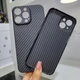 For iPhone 15 Pro Max Plus Real Carbon Fiber Ultra Thin Protective Cover Case