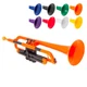 OB pInstrument pTrumpet Plastic Trumpet, Mouthpieces and Carrying Bag, Orange