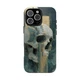 Skull Gold Green Tough Case For IPhone , Phone Cover Protective