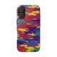 Colorful Rainbow Camo Tough Phone Case For IPhone
