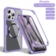For iPhone 17 Pro Max/16/14/13/12/11 Magnetic Screen Protector Clear Back Case