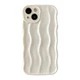 for iPhone 13 Case,Water Ripple Pattern Curly Wave Frame Soft Case (White)
